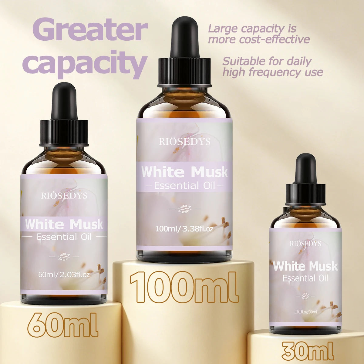 WHITE MUSK Essential Oil, Soft Musk Fragrance Oil for Diffusers, Aromatherapy & DIY Scented Crafts, Clean and Elegant Aroma