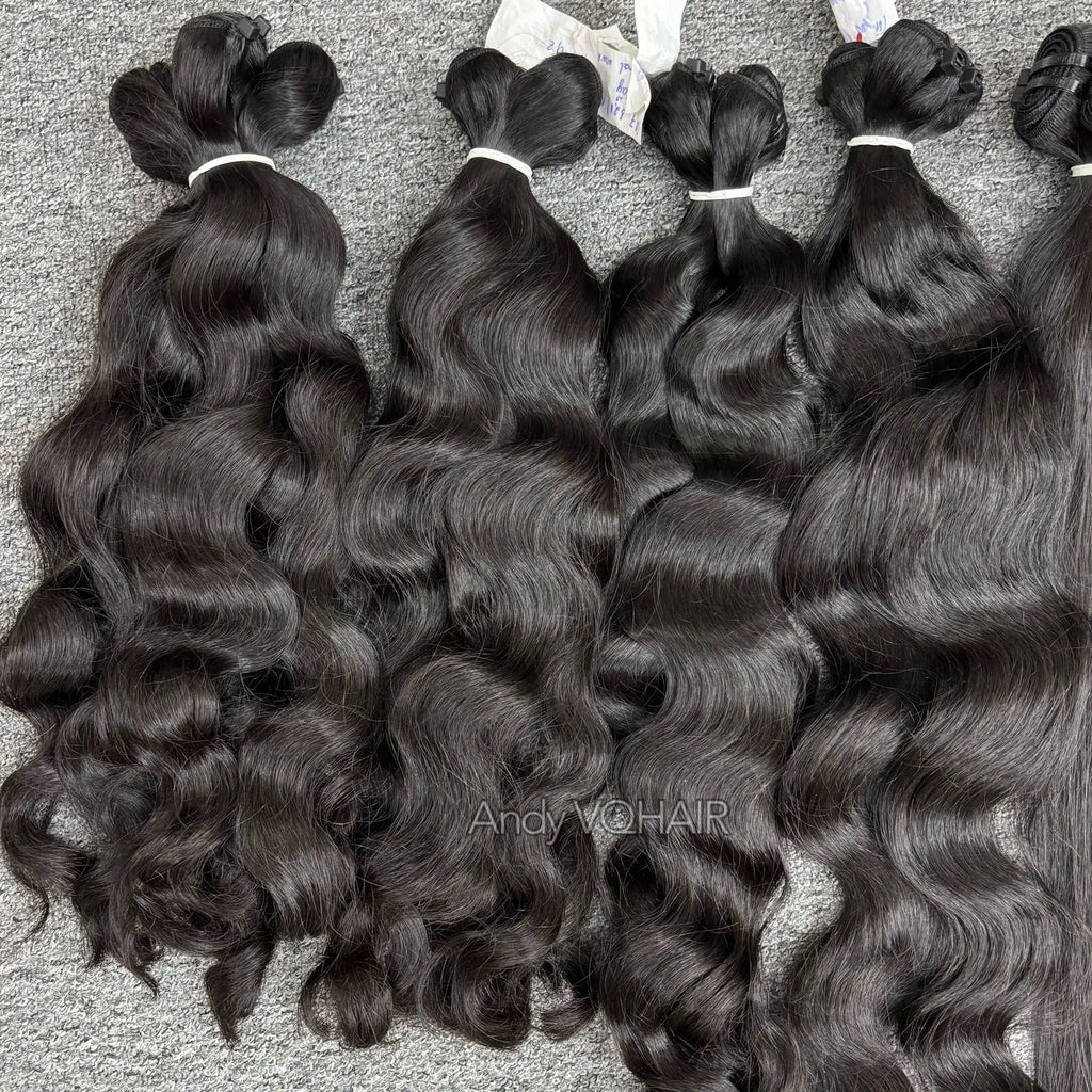 Best Single Donor Vietnamese Human Hair Extensions Virgin Cabello Humano Unprocessed Raw Natural Wave Good Vendor Quality