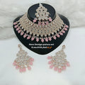 Quality Assured Trending Fancy Collection Gold Plated Kundan & Pearl with Pink Stone Necklace Set For Women Wear Jewelry