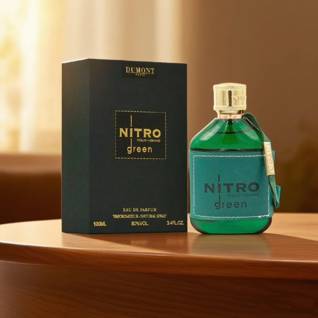 Nitro Green Eau de Parfum for Men - Fruity, Woody & Floral Fragrance, Luxury Long Lasting Cologne & Body Spray, Ideal gift, 100ML