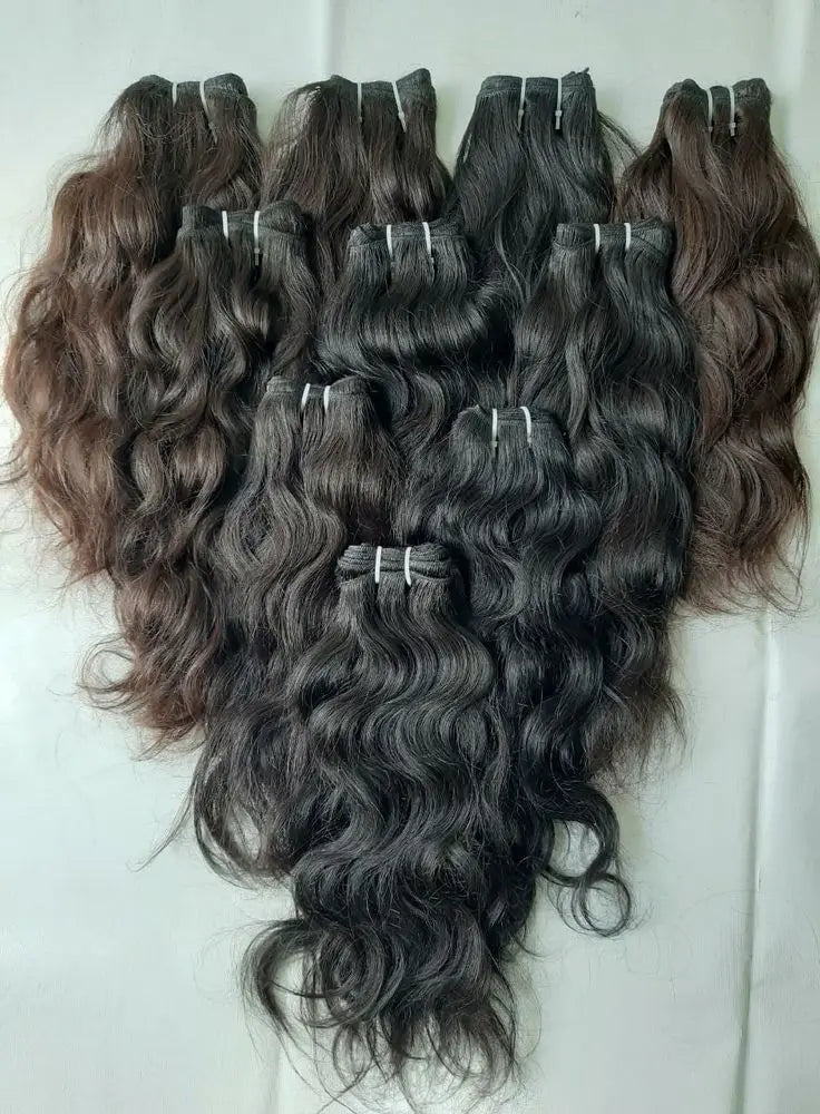 Authentic South Indian Temple Collection Virgin Remy Human Hair Double Machine Weft Bundles Wig Extensions VGP Brand 100g