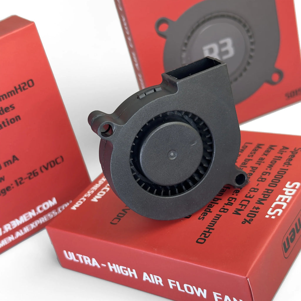 R3men | 10K RPM 5015 Ultra High Flow Blower Fan For 3D Printers. R3fan Cooling Fan