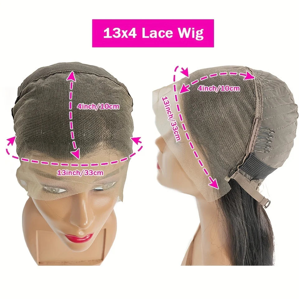 Bob Wig Human Hair 13x4 HD Lace Frontal Short Straight Lace Front Bob Wigs For Women Human Hair Pre Plucked Side Part 150% Density Ombre Highlight 4/27