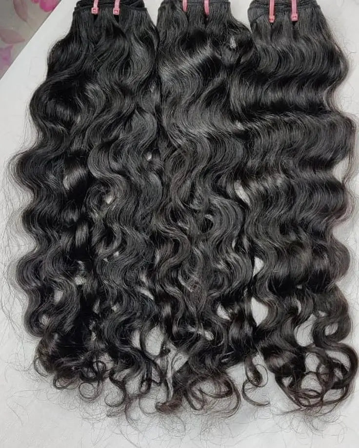 South Indian Raw Temple Collection Virgin Human Hair Extensions Natural Machine Weft Indian Virgin Hair