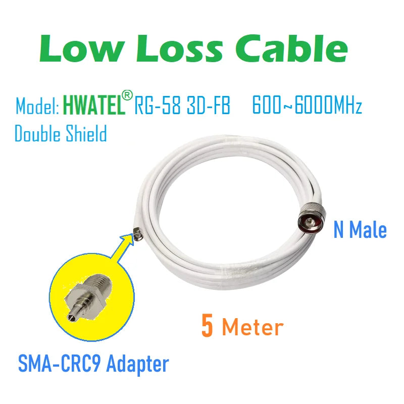 Cable Feeder 2G 3G 4G 5G WIFI 700 3500 MHZ Low LOSS RG 58 RG213 5d-FB Coaxial for Cellular Amplifier Booster Repeater Antenna