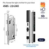 Ip66 Tuya Security Glass Sliding Door Lock Electronic Fingerprint Face Recognition Smart Door Lock Digital Lock for Slide Door