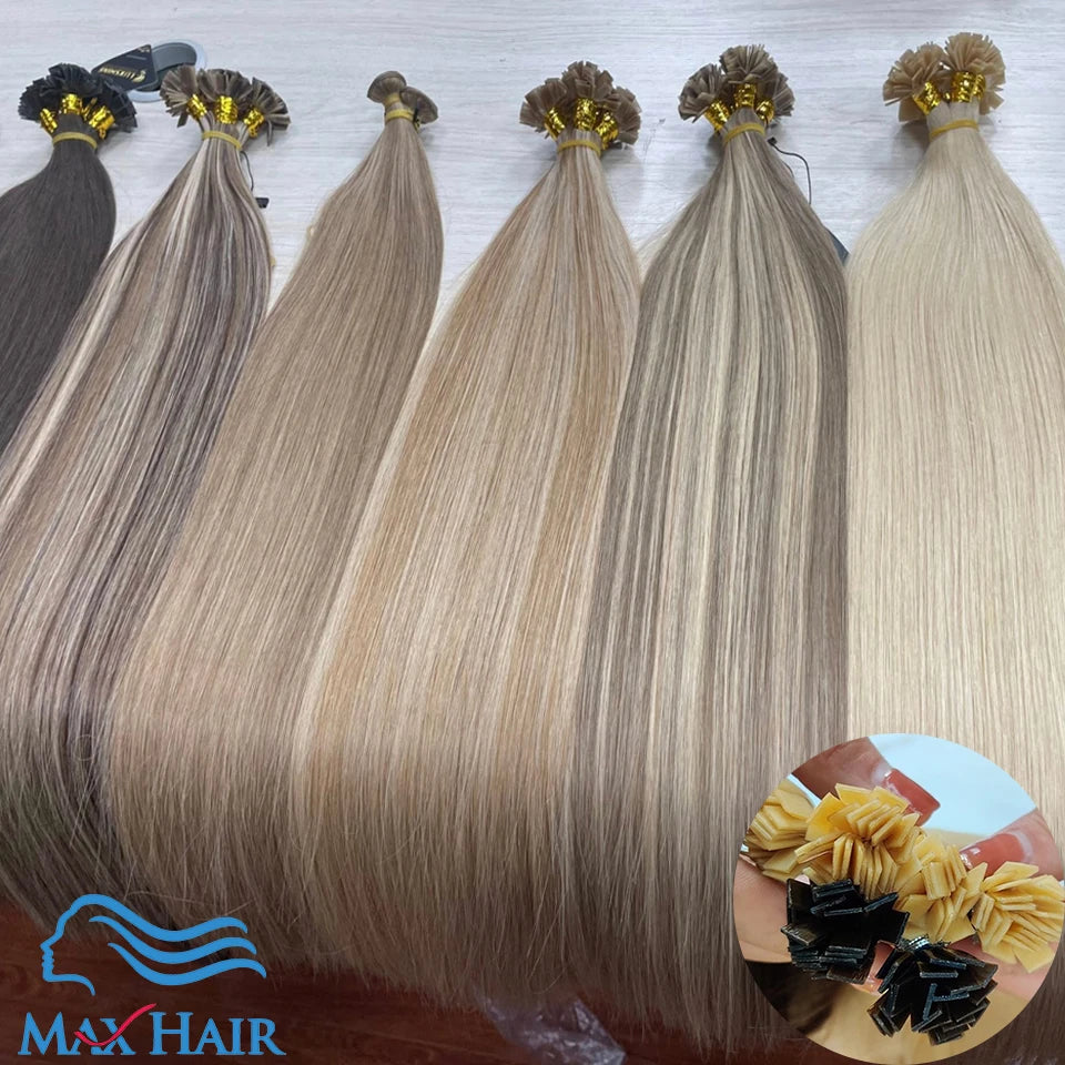 Remy Hair 1g/s 18-28 inch Real Remy Flat Tip Human Hair Extension Silky Straight Dark Brown Pre Bonded Keratin Fusion Hair