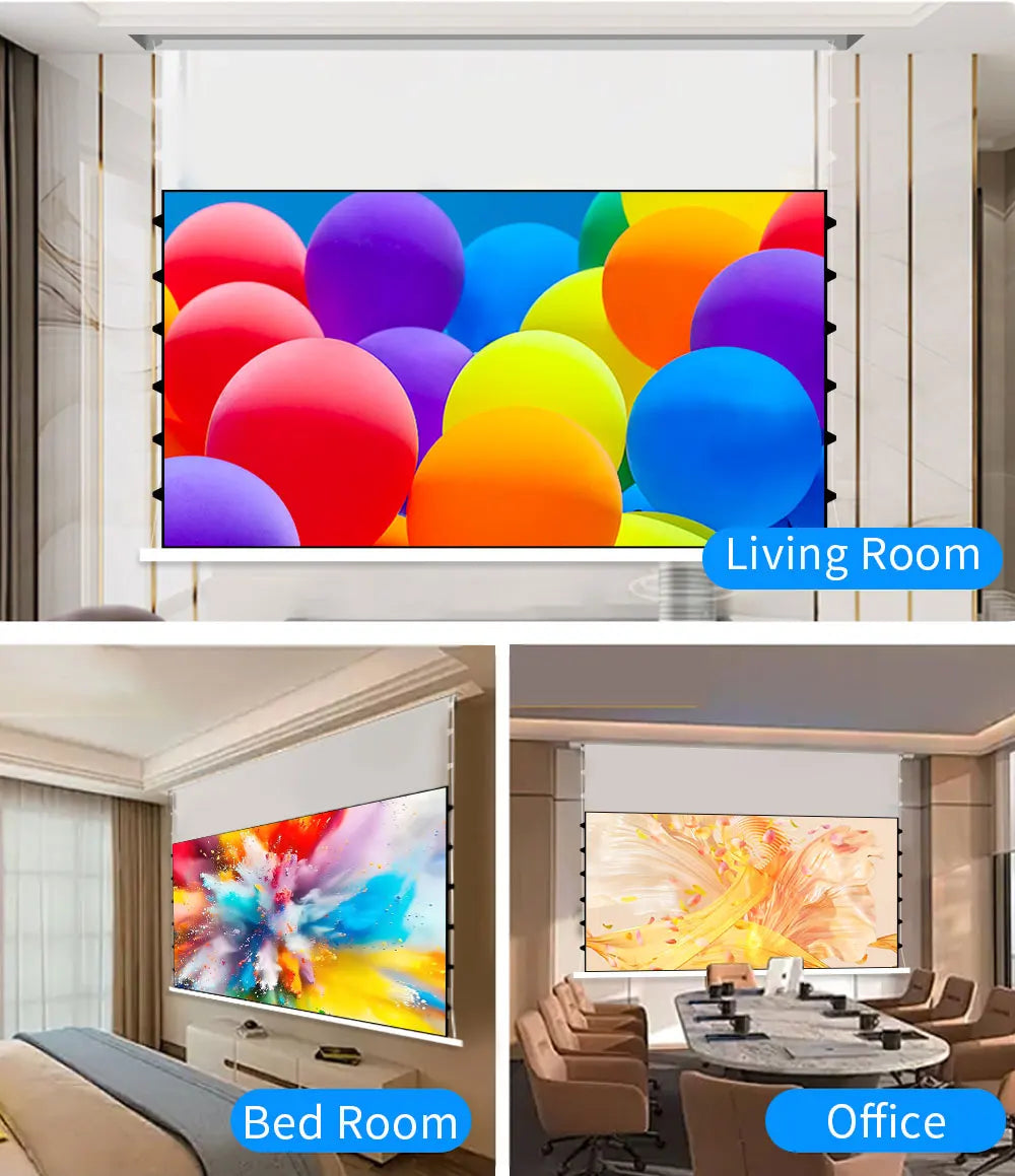 Floating Screen Electric Projection Screen ALR Photonic Screen Home 100 inch Hidden Automatic Lifting 4K Ultra High Definition