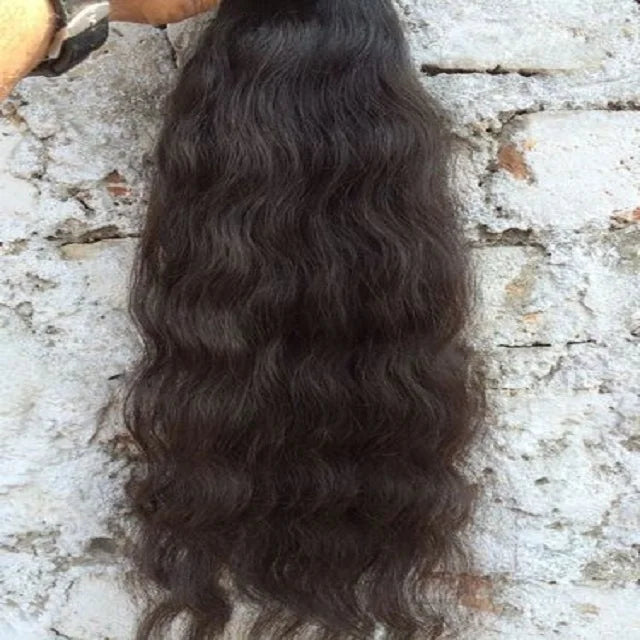 10A Bone Straight 3 Bundles Indian Remy Virgin Hair Extensions 100% Raw Unprocessed Machine Double Weft Natural Black 26-30 Inch