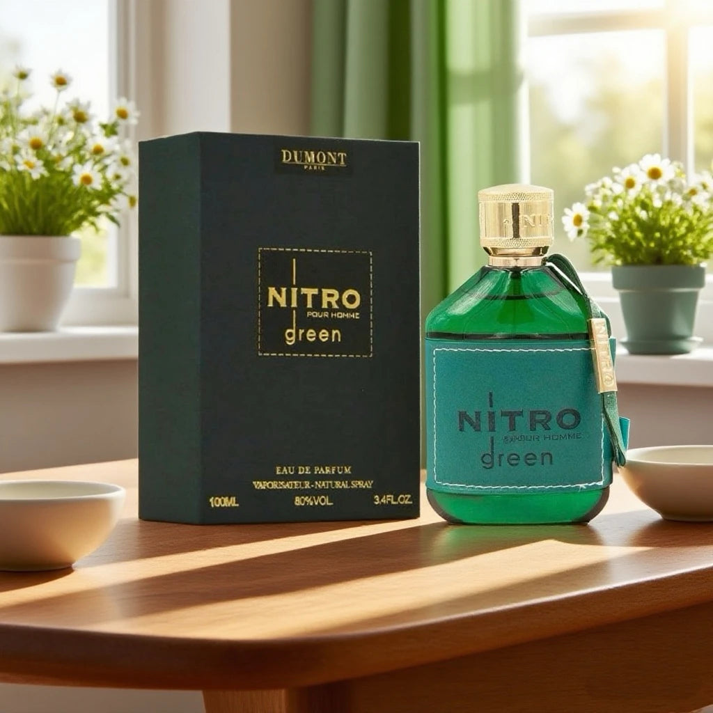 Nitro Green Eau de Parfum for Men - Fruity, Woody & Floral Fragrance, Luxury Long Lasting Cologne & Body Spray, Ideal gift, 100ML