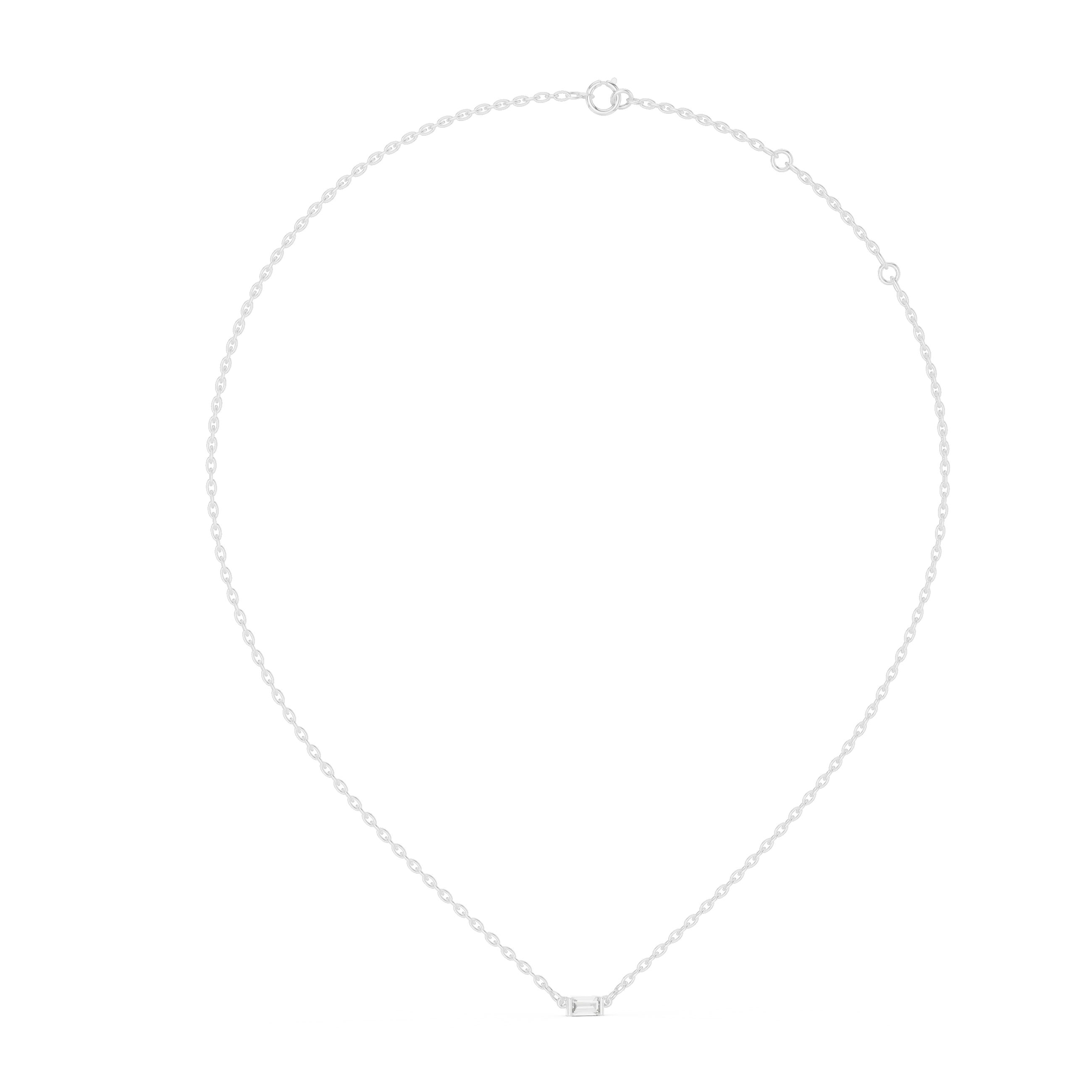 Harmonic Jewels 10K Solid Gold Tapered Baguette Cut 0.30ct Lab Grown Diamond Gold Plated Cute Pendant Custom Jewelry for Women