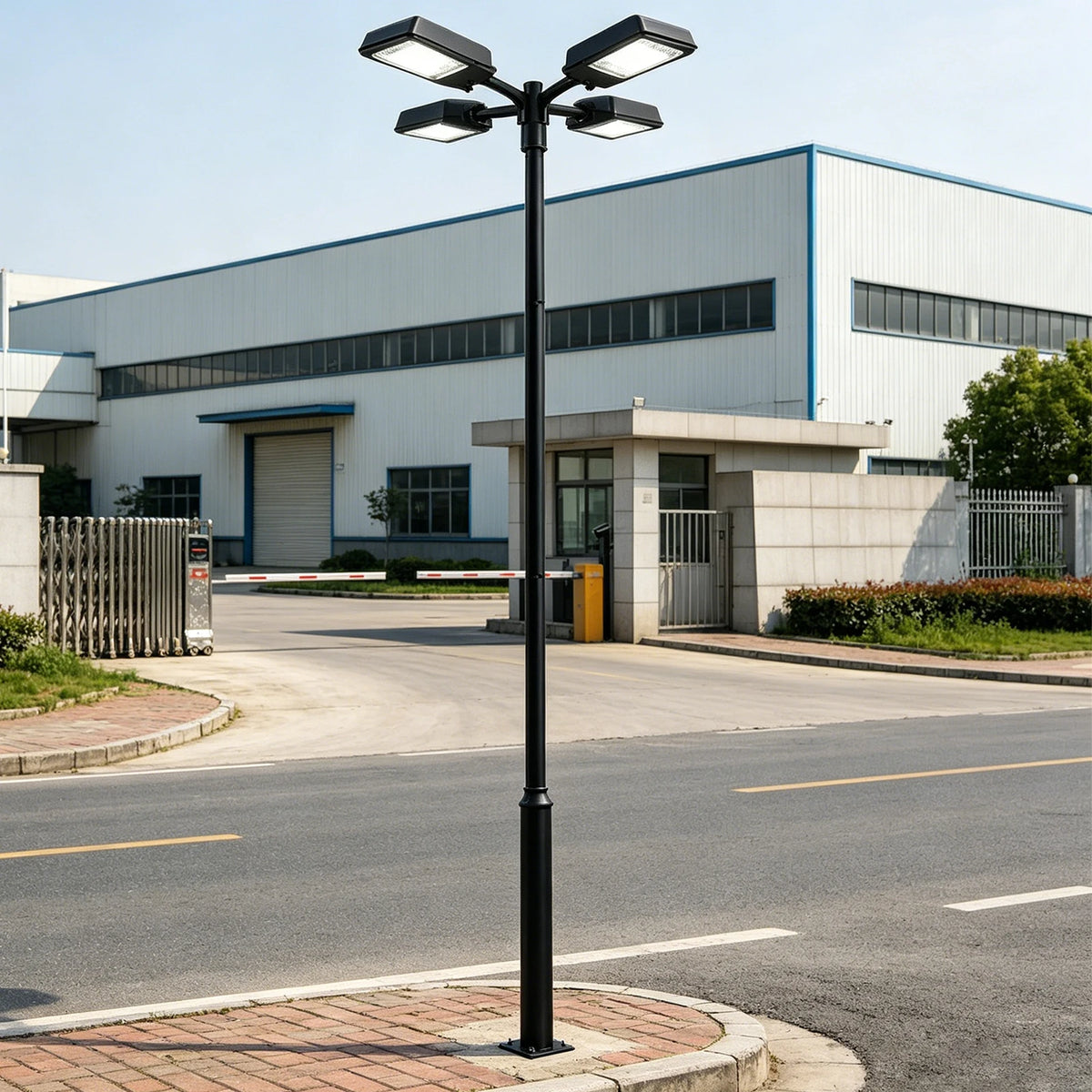 Street Light Pole, Street Lamp Post with Small Wood and Base, Weatherproof, External Lighting, Split Street Lamp Post Suitable for Outdoor Street