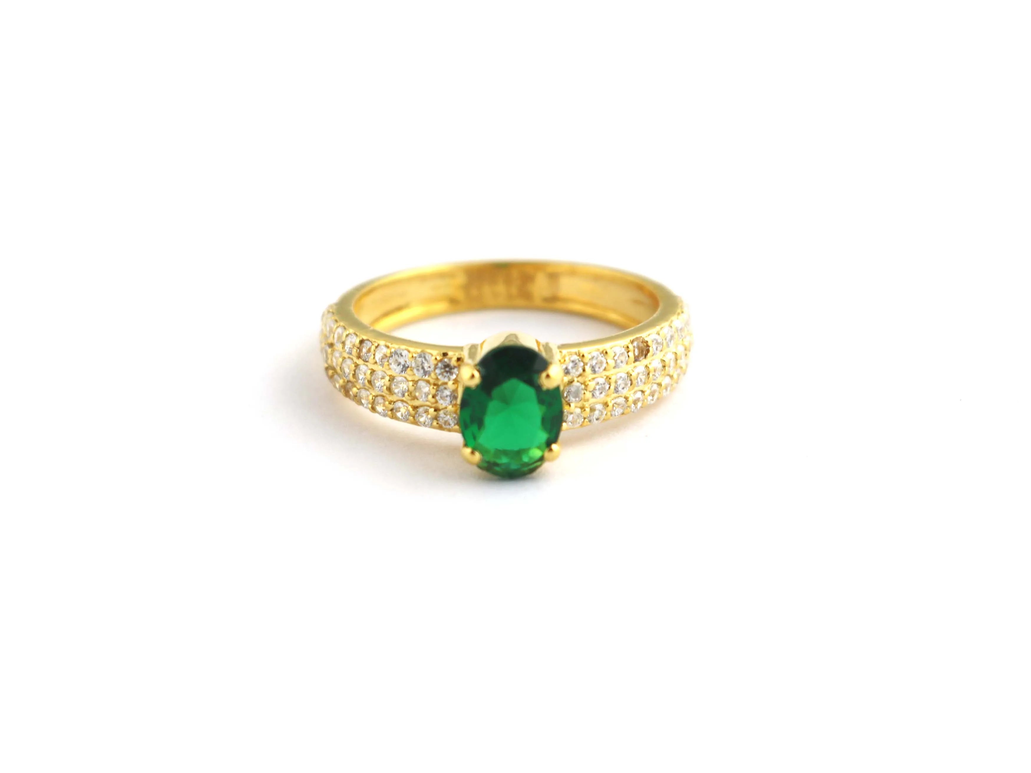 Emerald Quartz 925 Sterling Silver Handmade Ring - Engagement Wedding Promise Ring For Women