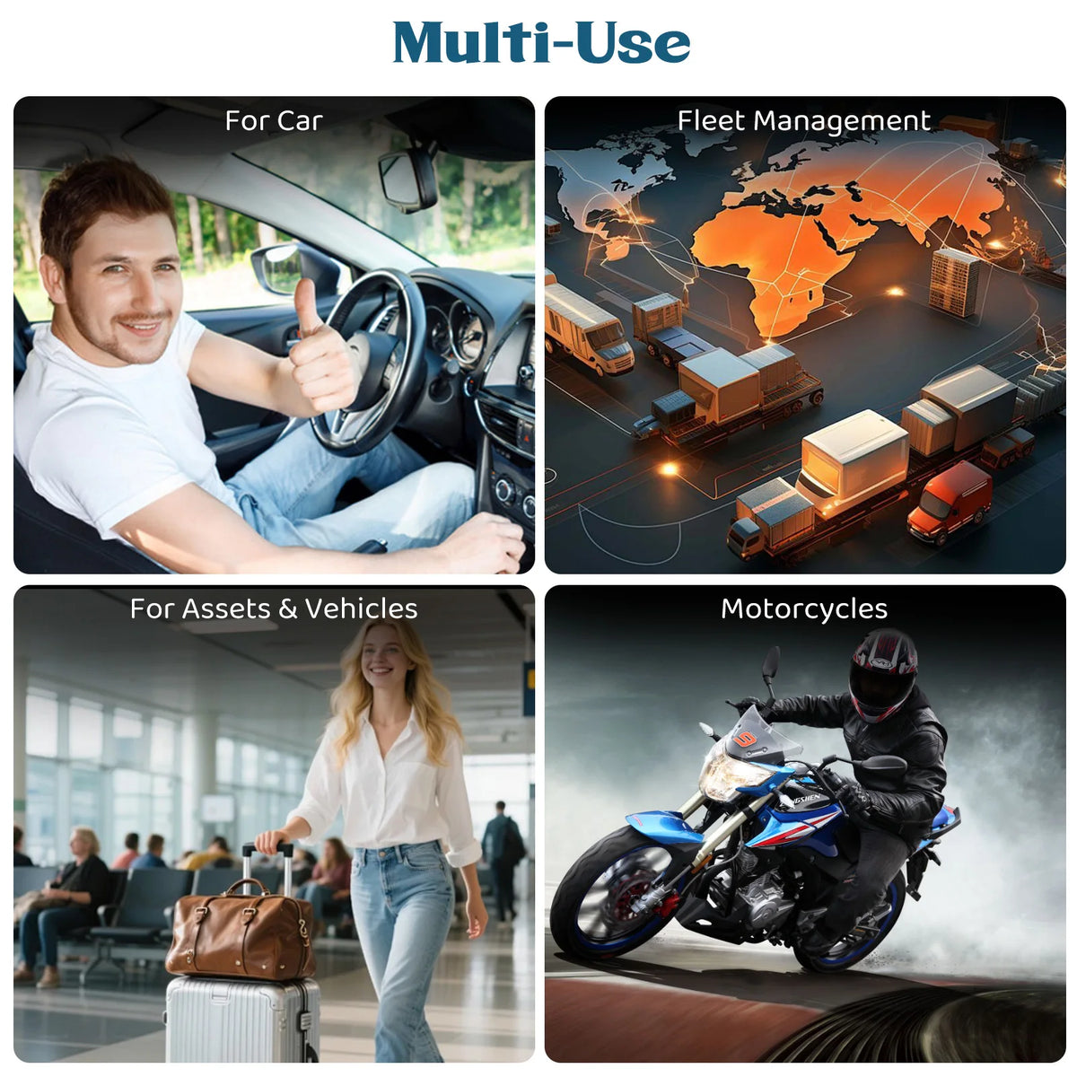 4G LTE GPS Tracker for Vehicle, US Seller, Magnetic Hidden Car Locator, Real-Time Tracking, 60 Days Continuous Battery, 10s Updates, SOS Alarm, Geo-Fence Alerts, Service Plan Required
