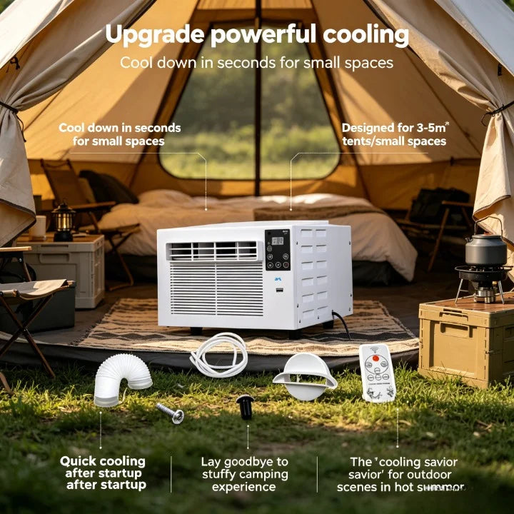 Portable Air Conditioner Moving Air Conditioner Electric Cooling Appliance 220V 280W for Camping Trucks Temporary Shelters Van