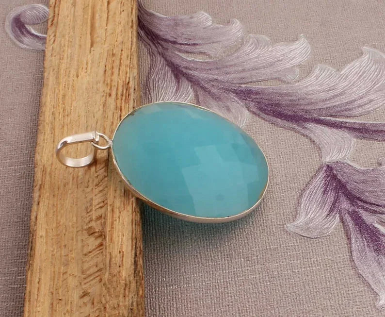 925-Sterling Silver Fine Jewelry Pendant & Charm High Quality Natural Onyx Gemstone Light Pendant Gold Plating Women's Classic