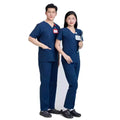 FMF Unisex Medical Scrub Navy Set | 52% Cotton 45% Polyester 3% Spandex WFX-CVC Fabric | Needle Detection | Vietnamese|