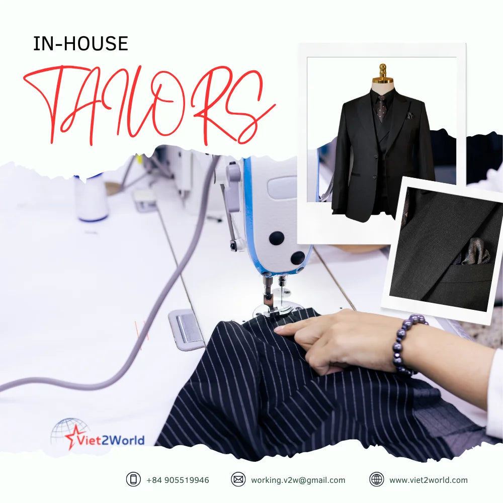 High-End Men's Business Fashion Suit Set Casual Vest Blazers with Pants for Home or Office Made in Viet Nam