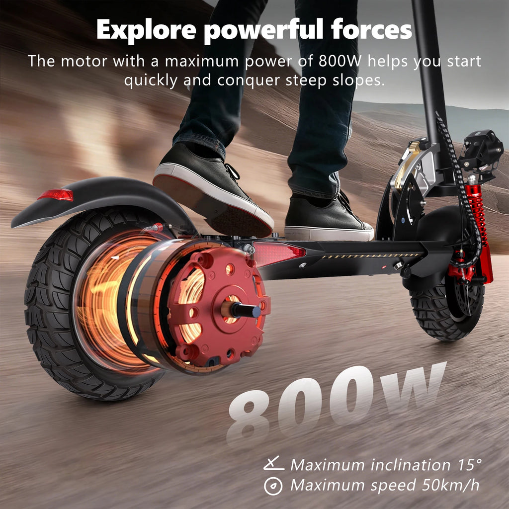 SUNNIGOO Electric Scooter for Adults With NFC Lock 48v 800w Powerful Motor Send Seat Foldable Scooter 15ah 55km Long Range