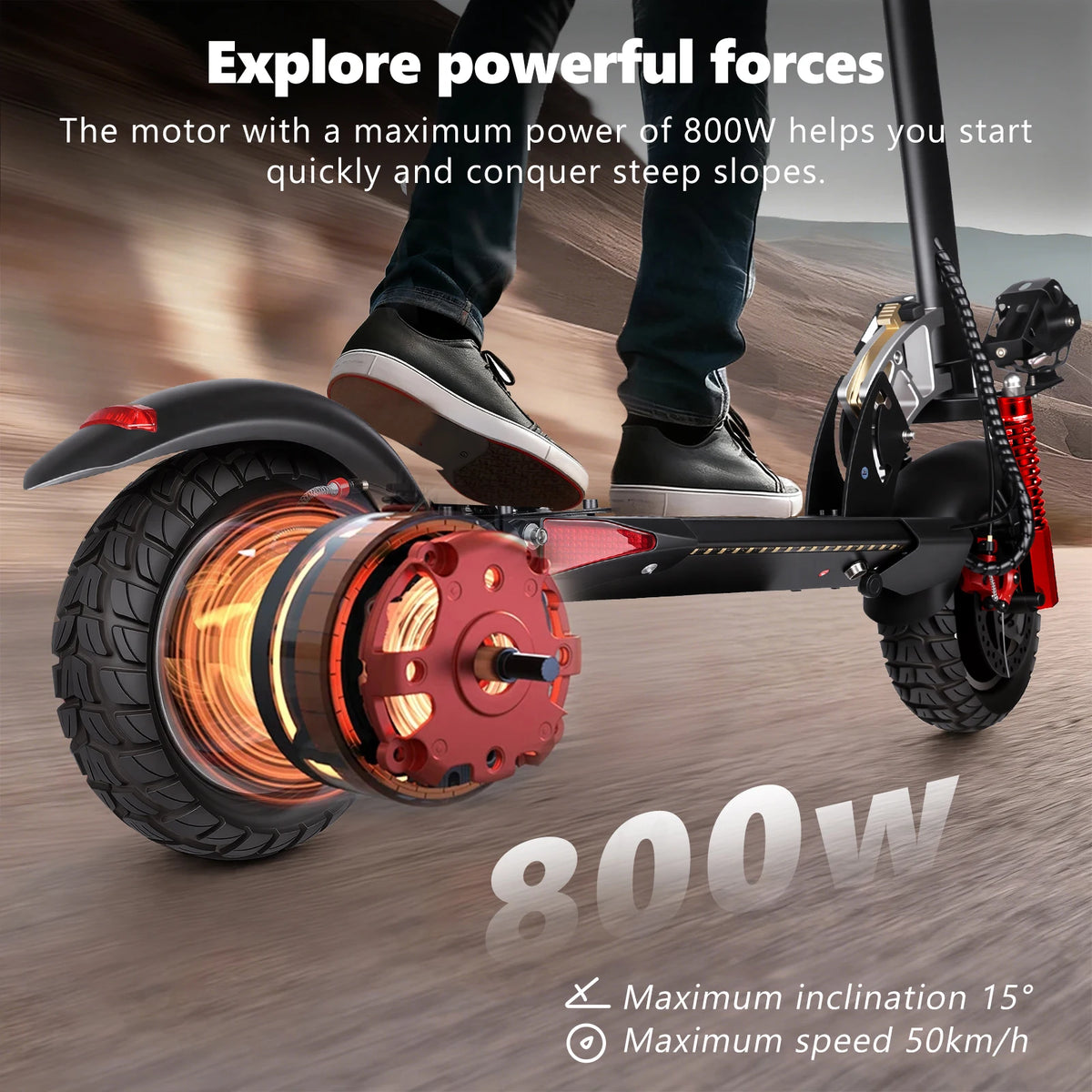 SUNNIGOO Electric Scooter for Adults With NFC Lock 48v 800w Powerful Motor Send Seat Foldable Scooter 15ah 55km Long Range