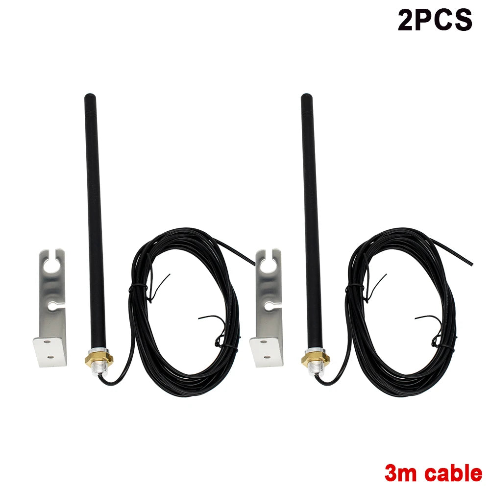433MHz 200m Long-Range Antenna 2m/3m/5m Cable length, Waterproof Signal Booster for Garage Gate Opener Systems