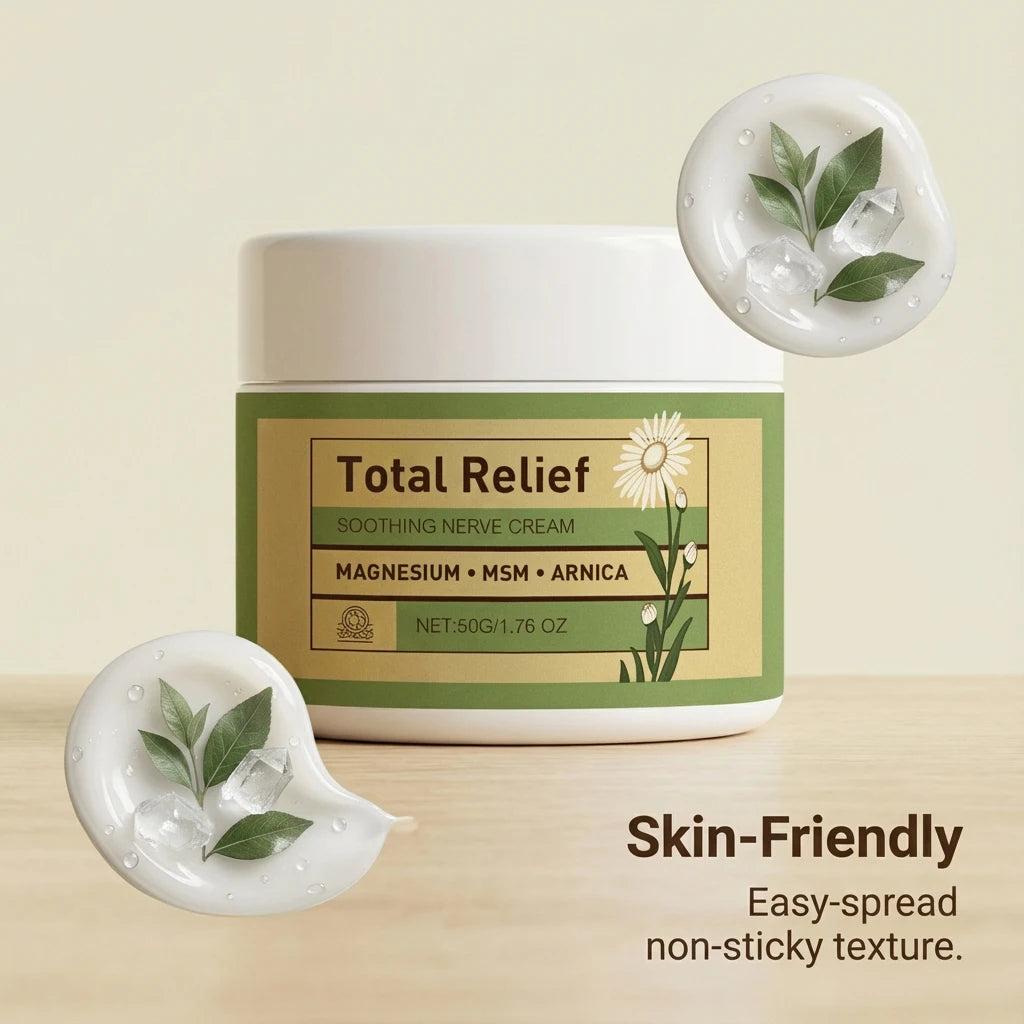 Total Relief Soothing Nerve Cream Deep Nourishing Skin Prevents Dryness Reduce Tightness Long Lasting Hydration Skin Relief Balm