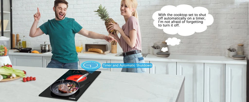 Karinear Portable Electric Cooktop, Electric Stove Single Burner Ceramic Cooktop with Touch Control, Child Safety Lock, Timer, Residual Heat Indicator, Overheat Protection, 1800W 110V Infrared Burner | Ceramic Cooktop, Sensor