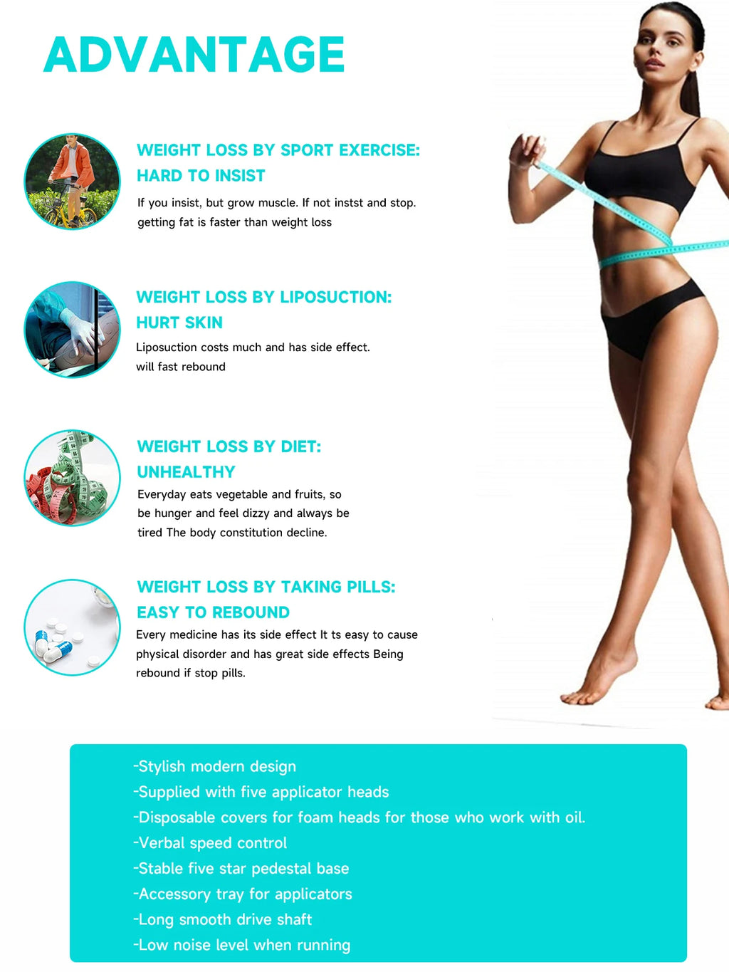 G5 Vibrating Slimming Machine High Frequency Body Shaping Cellulite Reduce Massage Equipment 5 In 1 Weight Loss Products For Spa