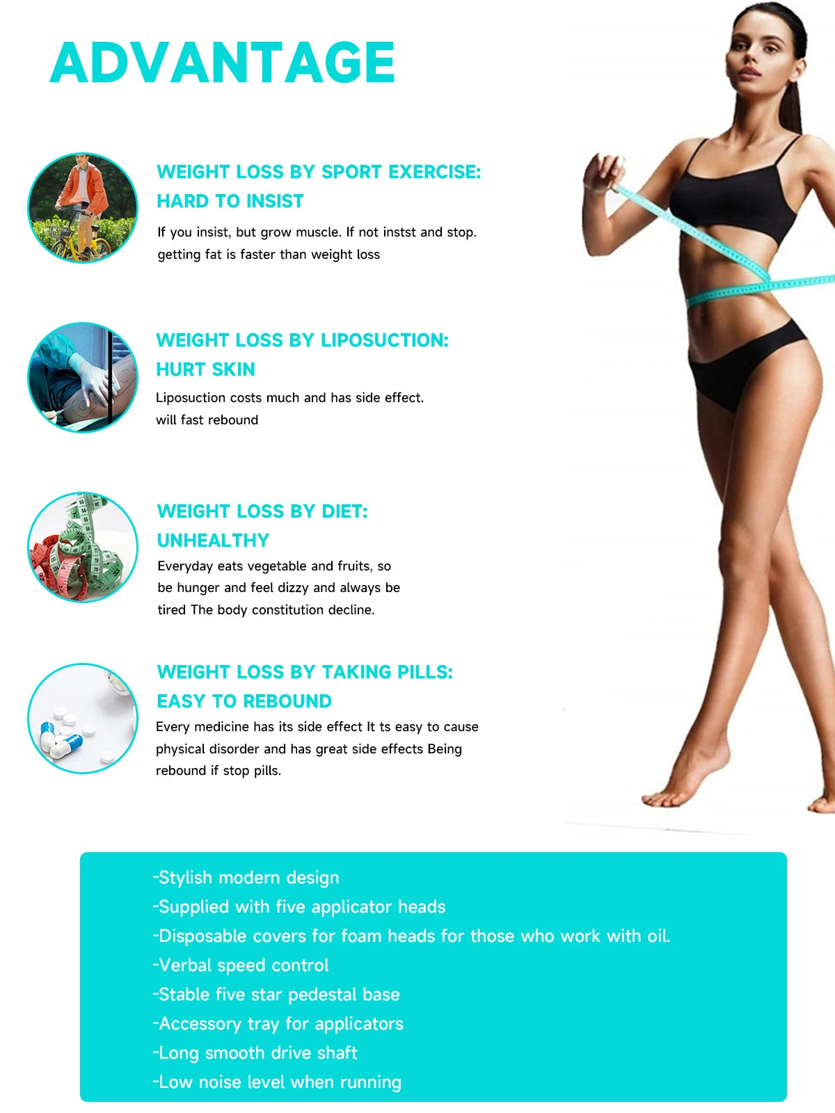 G5 Vibrating Slimming Machine High Frequency Body Shaping Cellulite Reduce Massage Equipment 5 In 1 Weight Loss Products For Spa