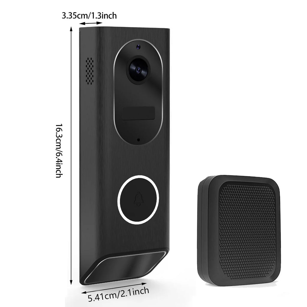 BUFO S7 Smart Video Doorbell 1Pack / 2Pack 1080P HD WiFi Security Camera 5200mAh Battery IP65 Waterproof PIR Motion Detection Full‑Duplex Two‑Way Audio Night Vision RF433 Doorbell Chime CamVigil App Control Home Security