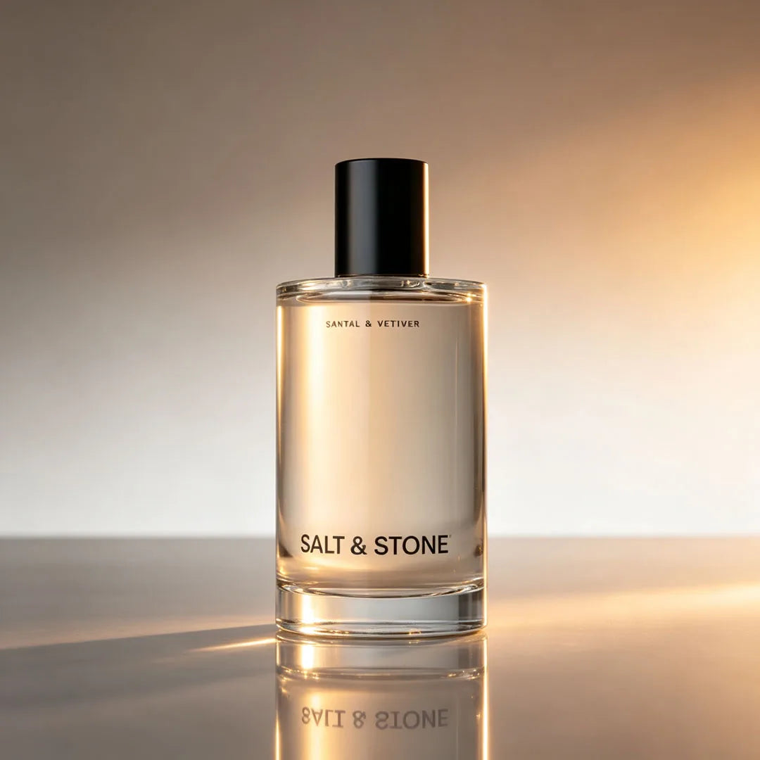 Santal & Vetiver SALT & STONE Women 100ml 3.4Oz Woody Perfume, Calm Elegant Scent Suitable for All Seasons, Earthy Vetiver and Violet Leaves Base