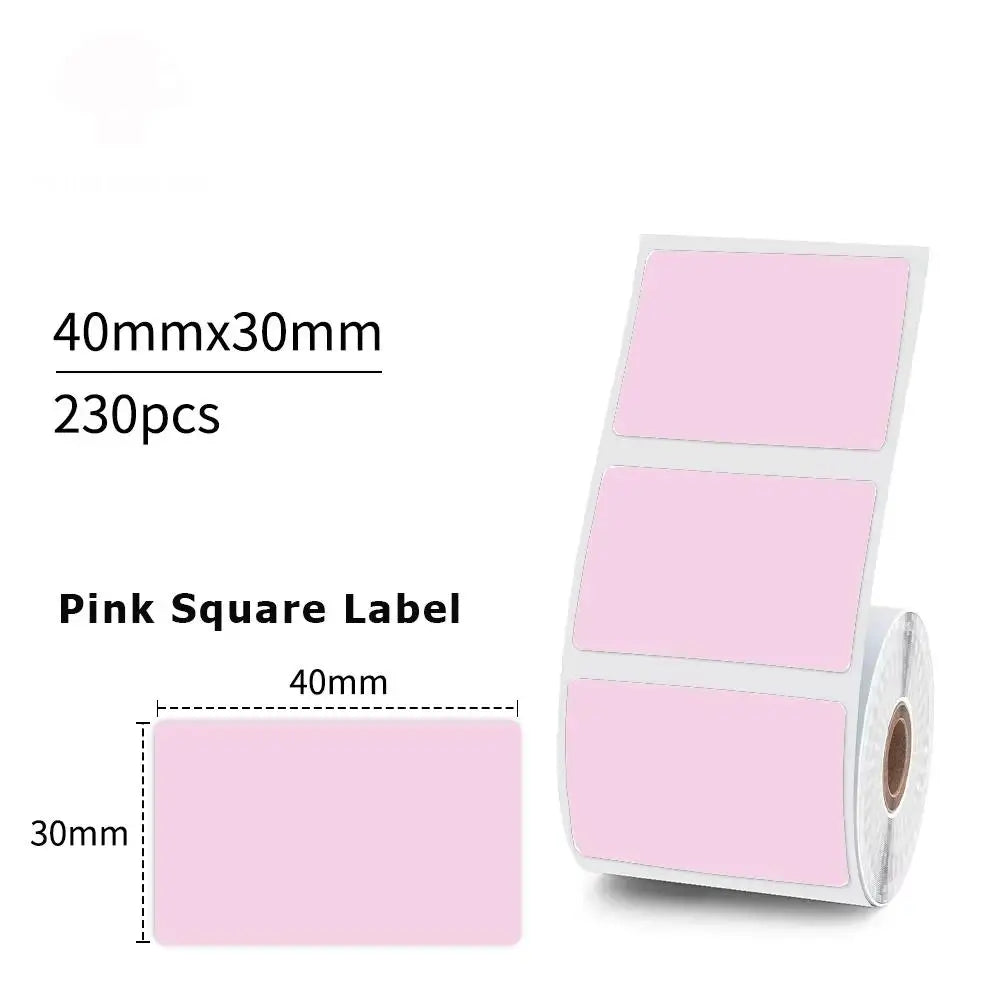 1Rolls 40x30mm White Multicolor Thermal Labels, Compatible With Phomemo M200/M210/M110/M120/M108/P50/P80 Label Printer