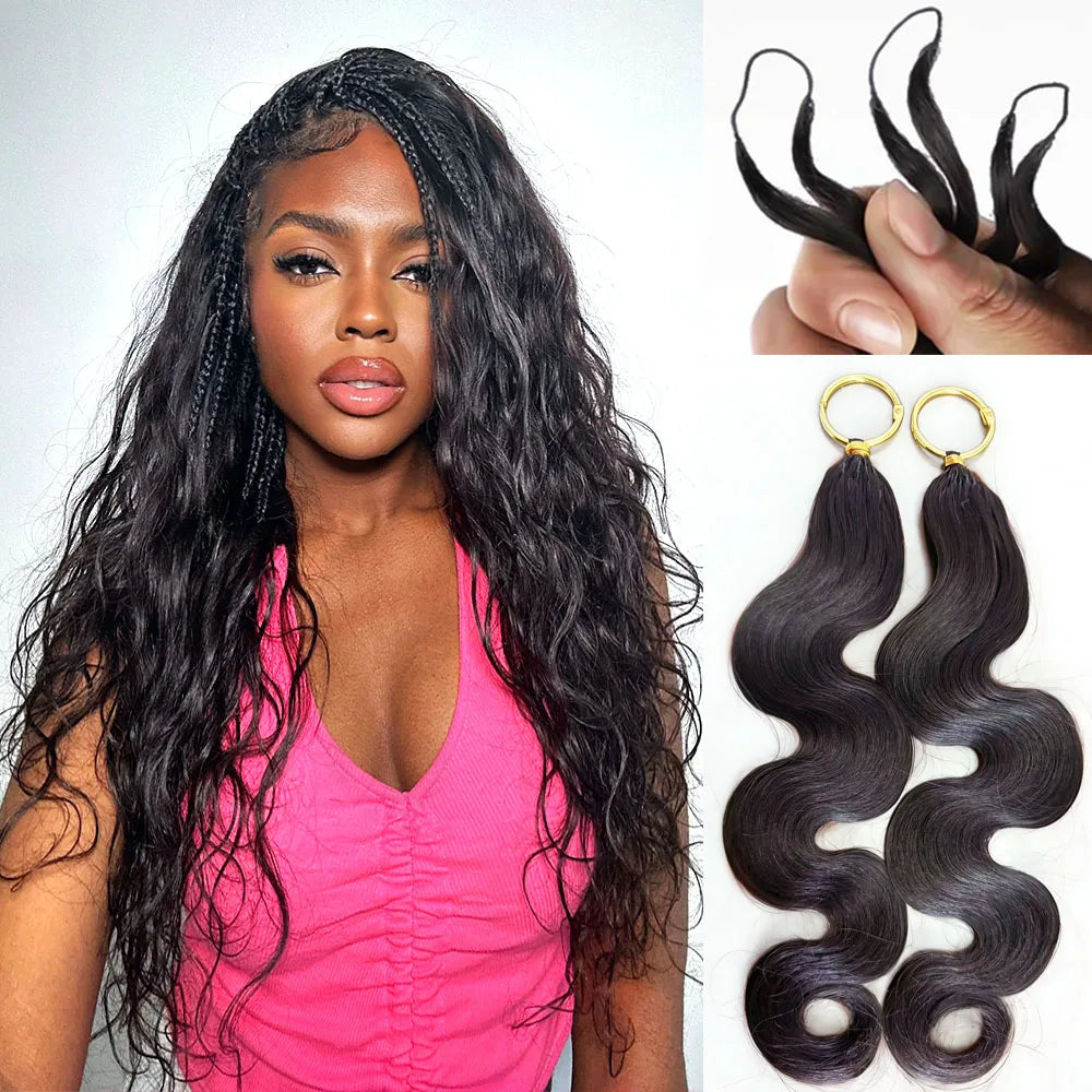 Body Wave Miracle Knots Crochet Human Hair For Braiding Boho Braids 100% Raw Human Hair Extensions Feathered Human Crochet Hair