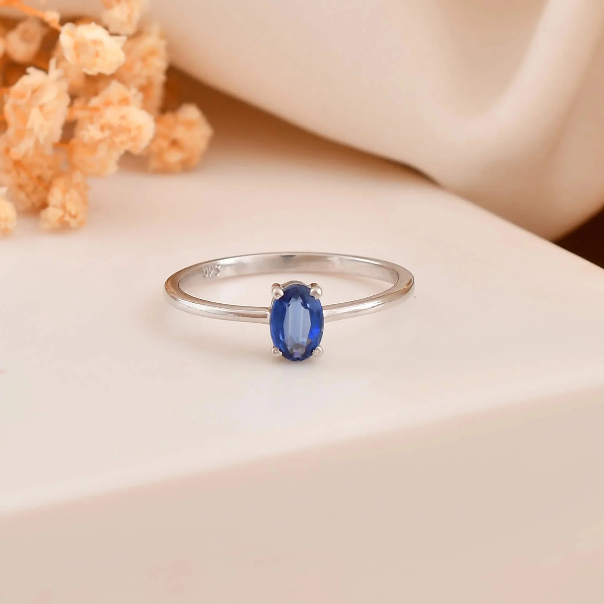 Classic Rose Gold Plated Silver Heart Shape Ring Striking Kynite Gemstone Elegant Engagement Wedding Anniversary Gift Fine