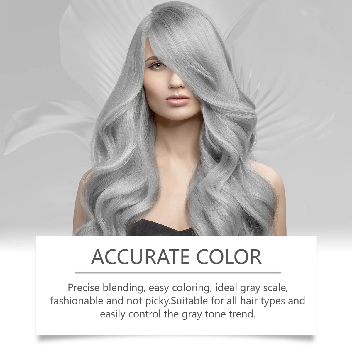 Silver Gray Hair Color Cream Gentle Formula Vibrant Punk Style DIY Styling Easy Use Quick Coloring Long Lasting Effect Permanent Hair Dye