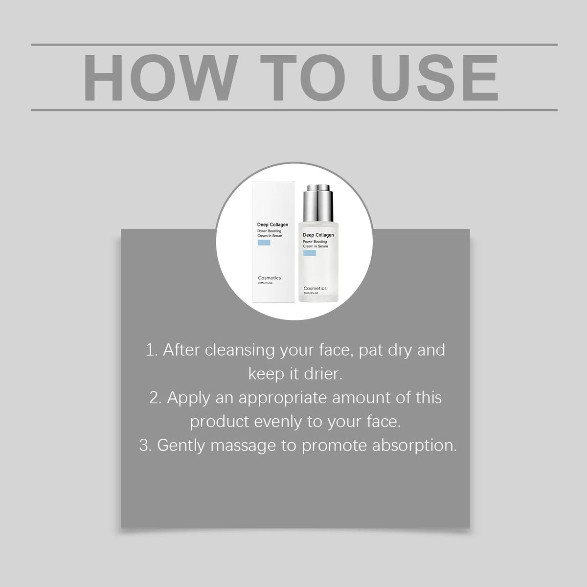 Deep Collagen Serum Long Lasting Lifting Facial Rejuvenation Enhanced Skin Elasticity Lightweight Non‑sticky Pore Refining Serum