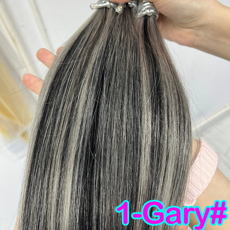Remy Hair 1g/s 18-28 inch Real Remy Flat Tip Human Hair Extension Silky Straight Dark Brown Pre Bonded Keratin Fusion Hair