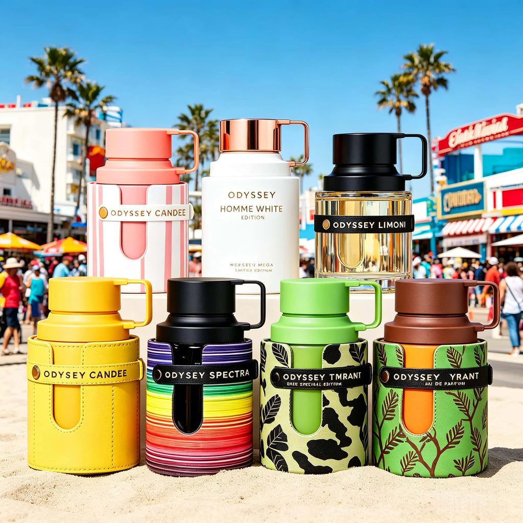 Armaf Odyssey Series Eau de Parfum (100ml/60ml) – Available in various scents: Gourmand Candy/Chocolate Gourmand, Citrus-Woody, Fresh Aquatic, Spicy-Woody, and Floral-Fruity Oriental. Long-lasting fragrance; suitable for bo