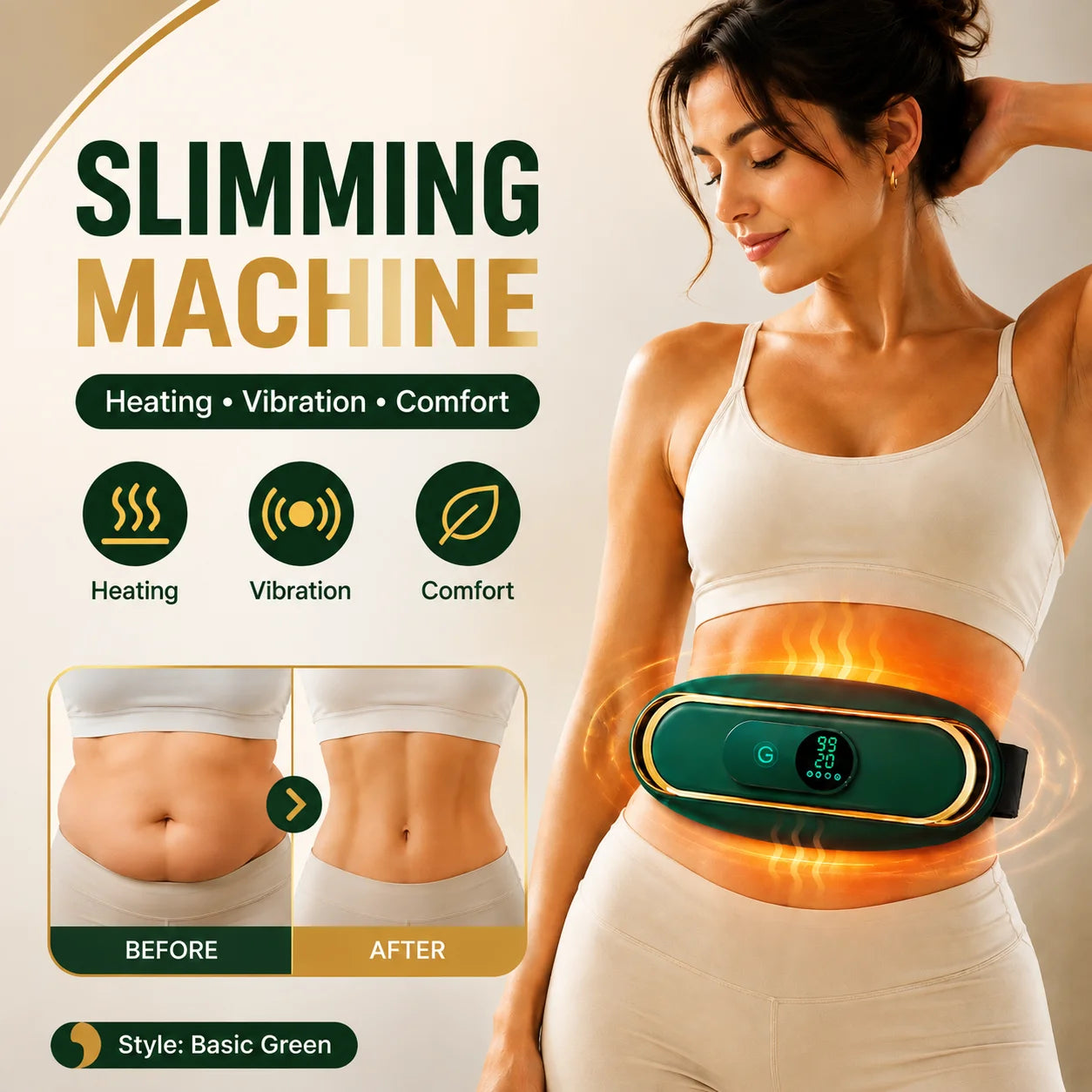Electric Slimming Machine for Fat Burning, Weight Loss Body Sculpting Device, Belly Slimming Massage Tool