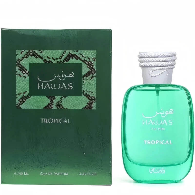 Hawas For Him Tropical Eau de Parfum 100ml 3.38fl.oz Men Fresh Citrus Fruity Long Lasting Fragrance