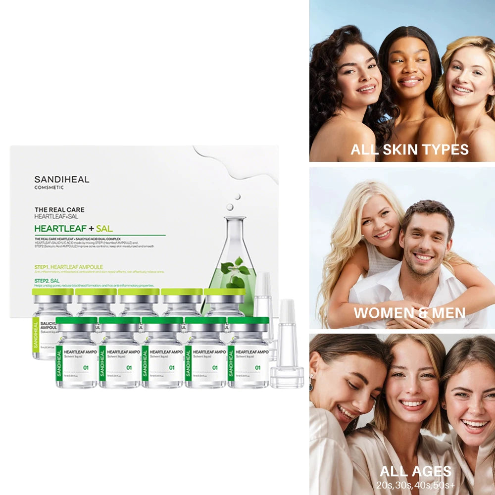SANENDI Blue Copper Peptide Hyaluronic Acid Serum CICA B5 Face Care HA Korean Skin Care Solution 10Vials Beauty Salon Products