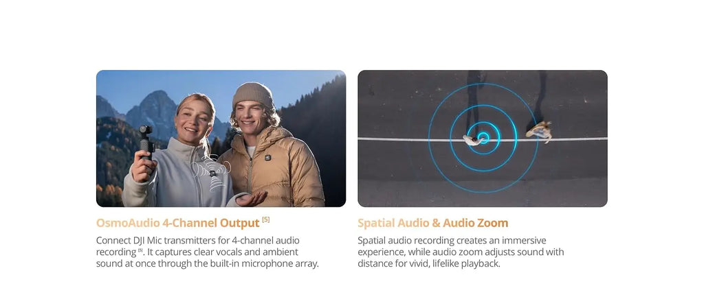 DJI Osmo Pocket 4 Standard Combo Pocket Gimbal Vlog Camera 1'' CMOS 4K/240fps Video 107GB Built-in Storage 3-Axis Stabilization 2x Lossless Zoom 2" Rotatable Screen ActiveTrack