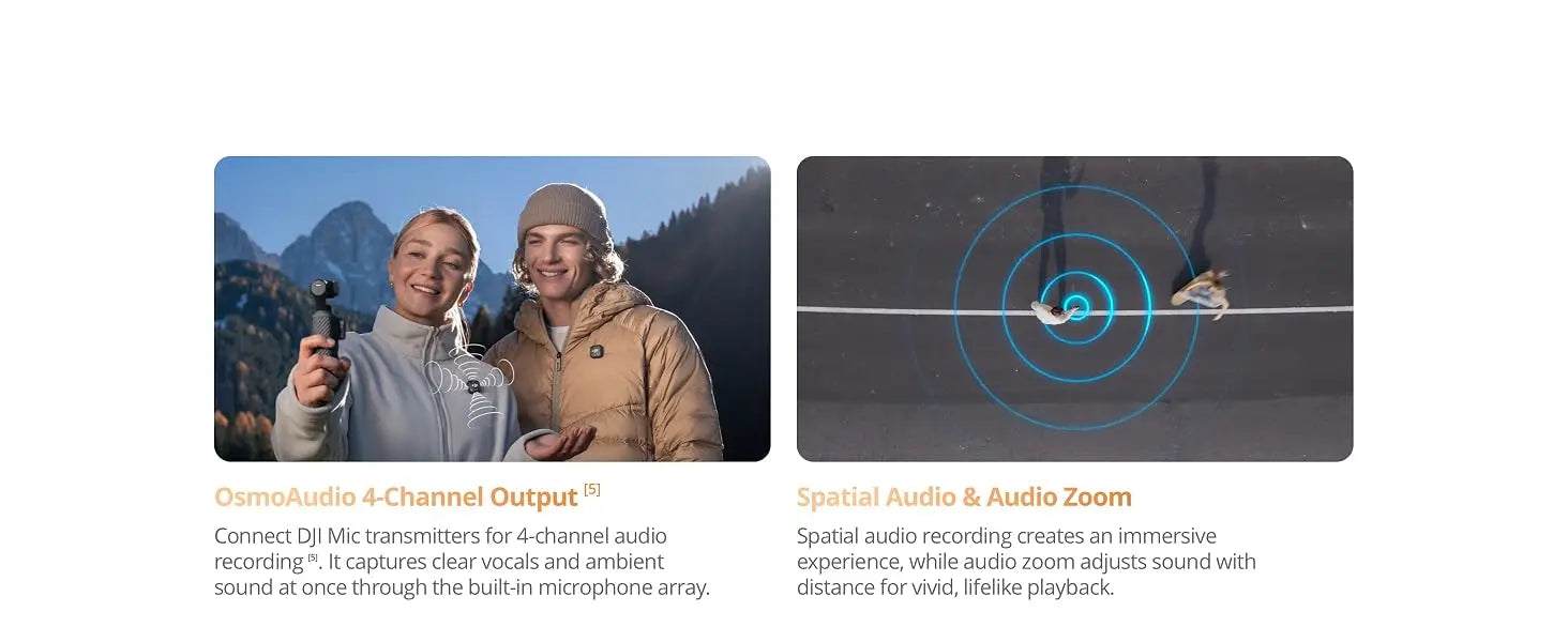 DJI Osmo Pocket 4 Standard Combo Pocket Gimbal Vlog Camera 1'' CMOS 4K/240fps Video 107GB Built-in Storage 3-Axis Stabilization 2x Lossless Zoom 2" Rotatable Screen ActiveTrack