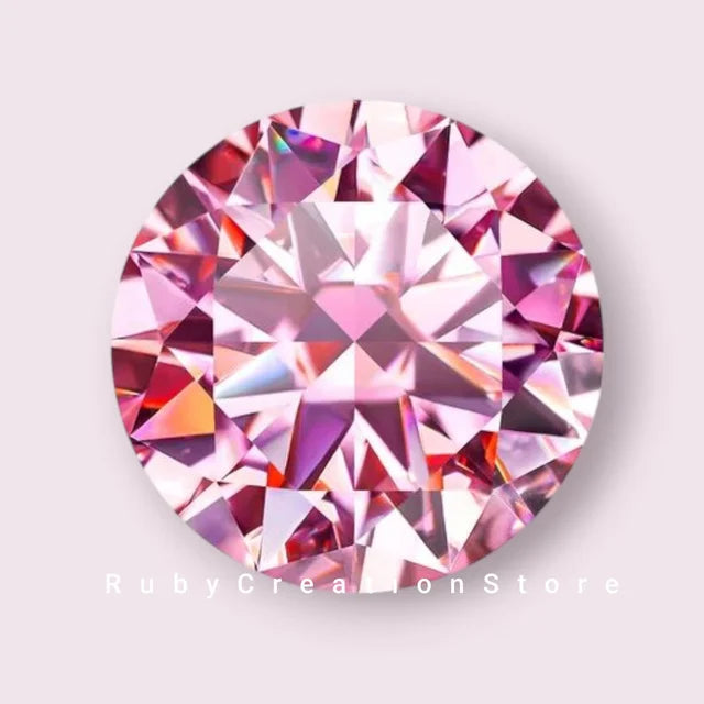 Premium Exclusive High Quality Polished Pink Moissanite Loose Stone Cut VVS1 High Brilliance Fire for Jewelry Making All Sizes
