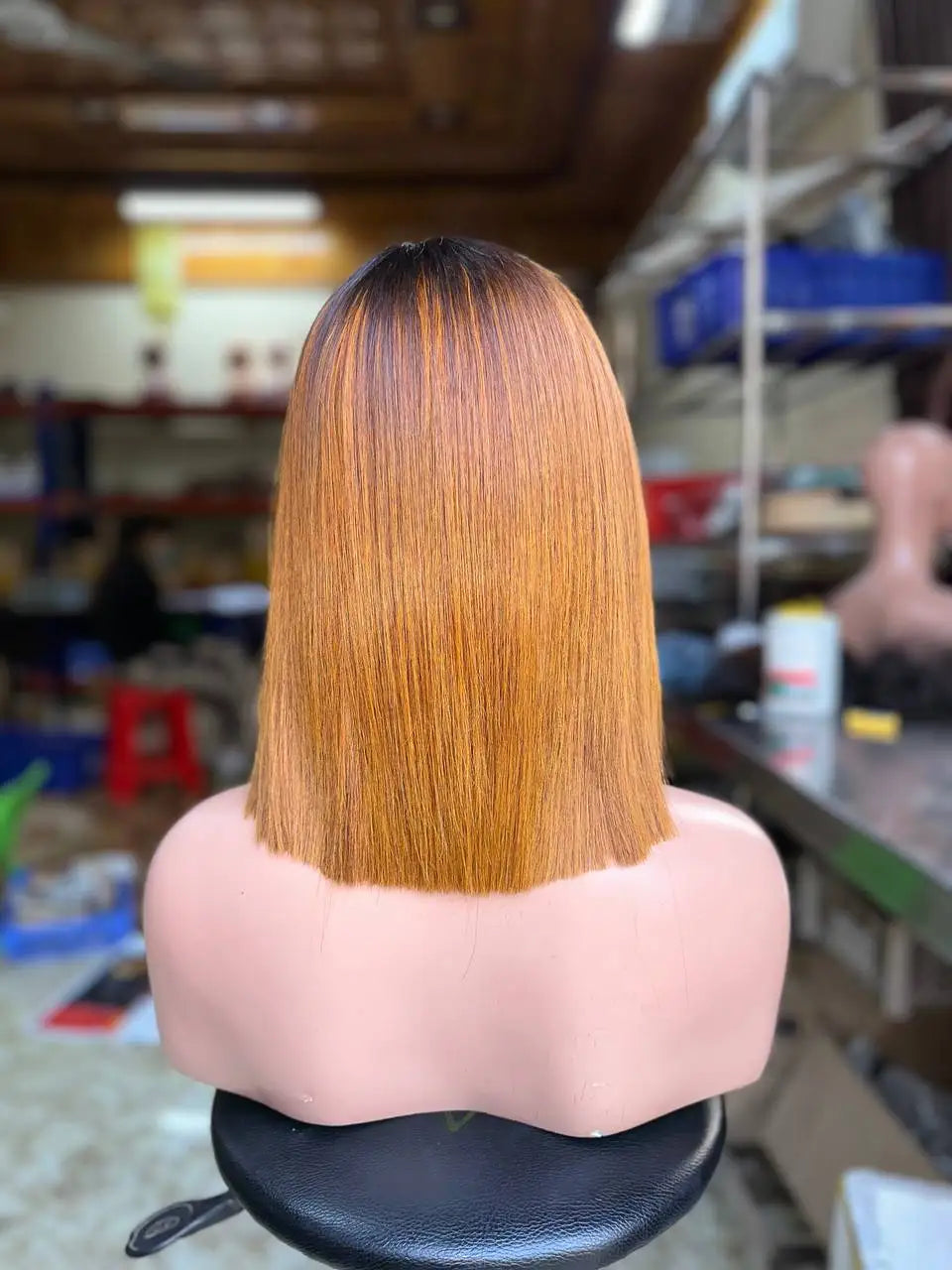 10 Inch Vietnamese Virgin Bob Wig Remy Hair Lace Machine Double Weft 4 Combs Variety Waves (Body/Kinky/Natural/Loose Color