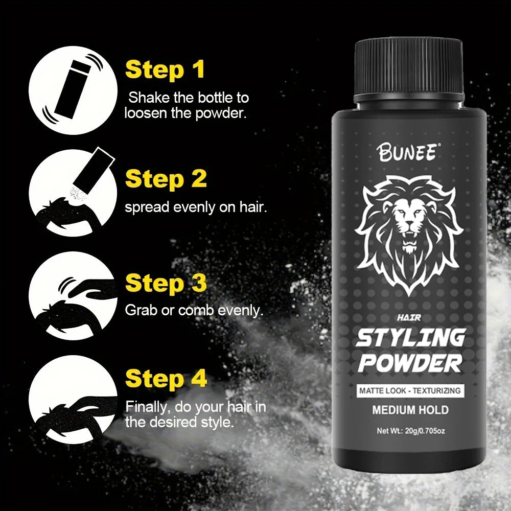 BUNEE 20g Volumizing Powder Travel Size, Oil Control, Lightweight, Natural Freshness, Non-White Cast, Unisex Use
