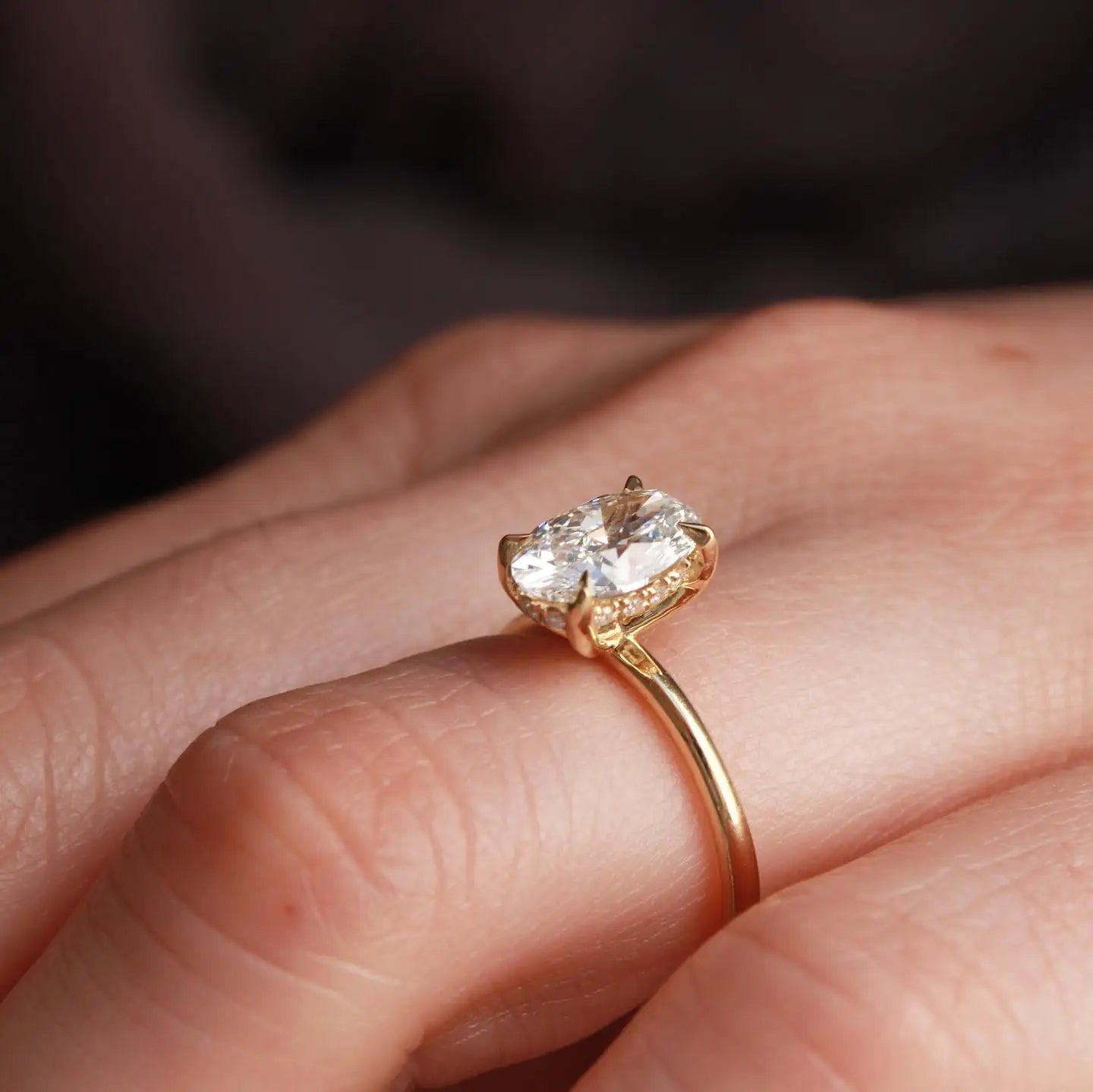 10X7mm Oval Cut Moissanite Engagement Ring Solitaire 925 Sterling Silver Custom Jewelry
