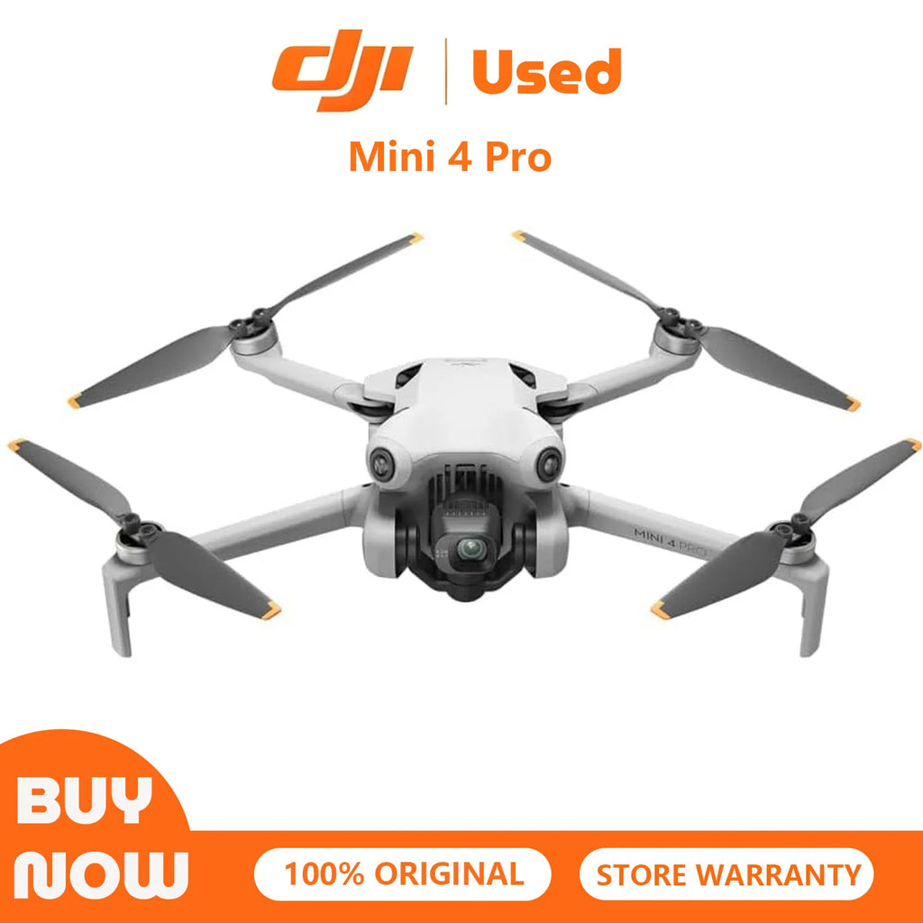 Used DJI Mini 4 Pro Drone for Adults with 4K Camera 34 Min Flight Time 20km Video Transmission Omnidirectional Vision Sensing Mini Drone for Beginners