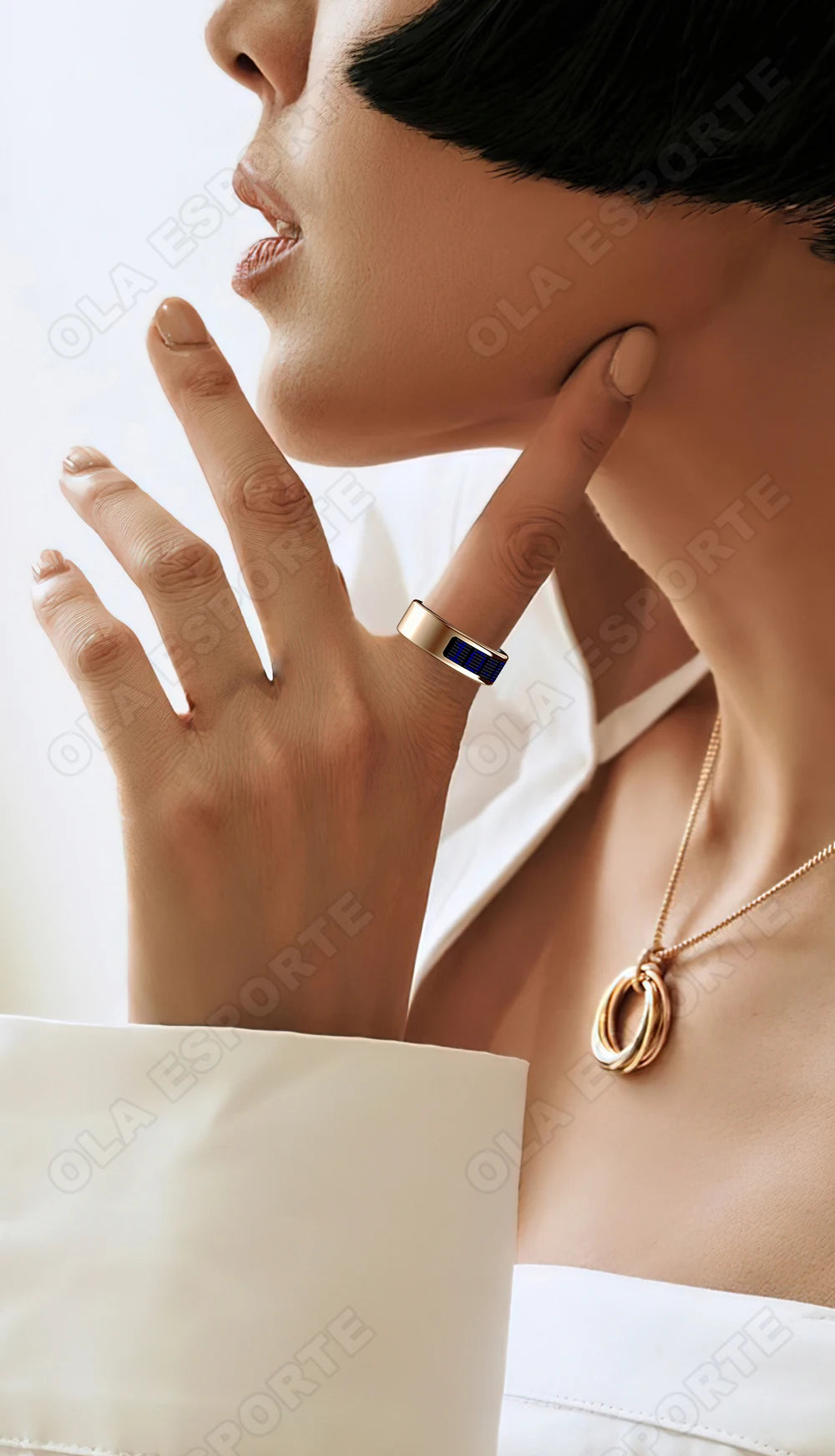 Smart Ring Men Women HD LED Display Screen Heart Rate Blood Oxygen Monitor 5ATM Waterproof Multi Sports Mode Gifts For Men Women 【USA Local Shipping】
