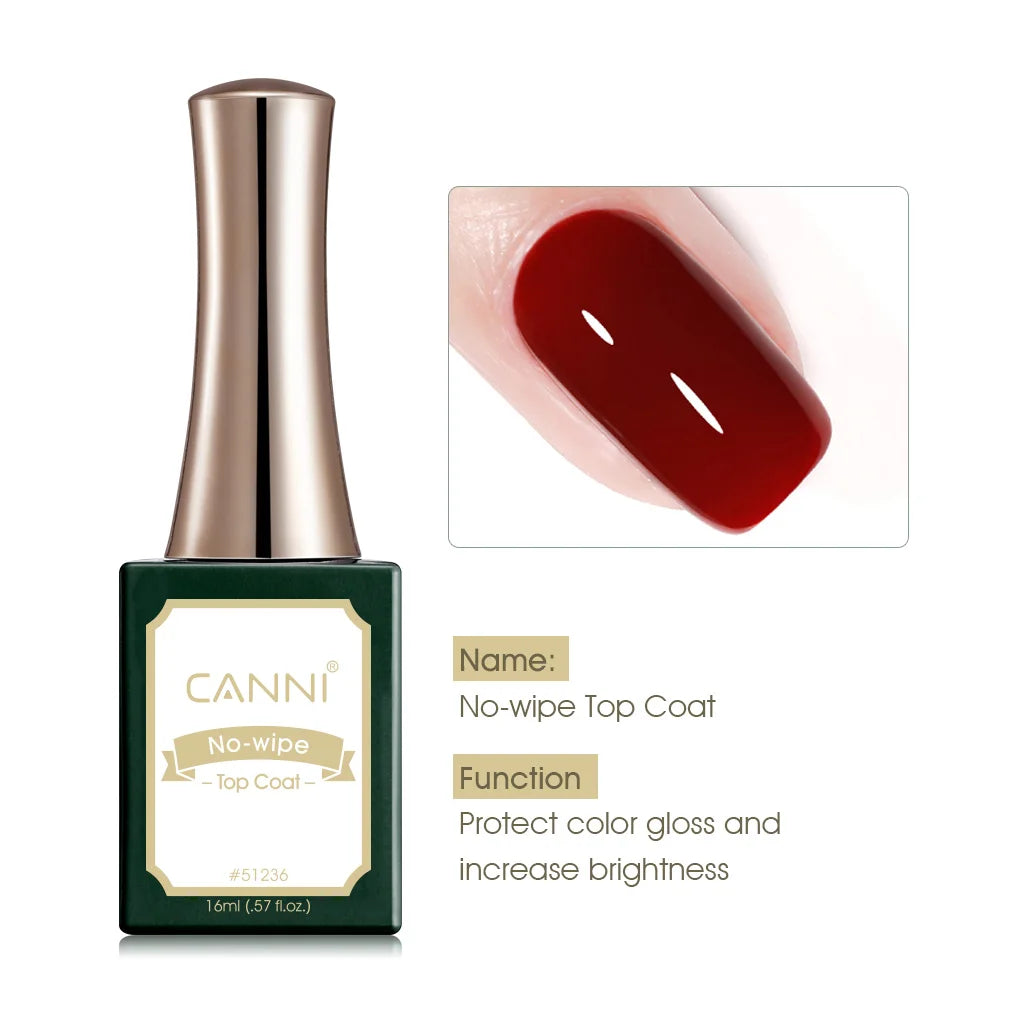 CANNI 16ml Nail Art Salon Professional Use Long-lasting High Glossy  Black Pink White Red Color Nail Gel Polish Enamel Lacquer